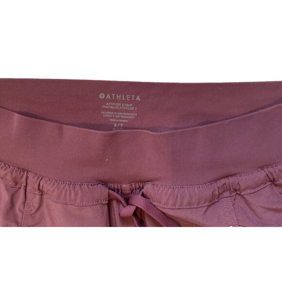 Athleta Altitude mid rise jogger, zip pockets cuffed,‎ 988416, maroon, size 6T - Picture 10 of 12